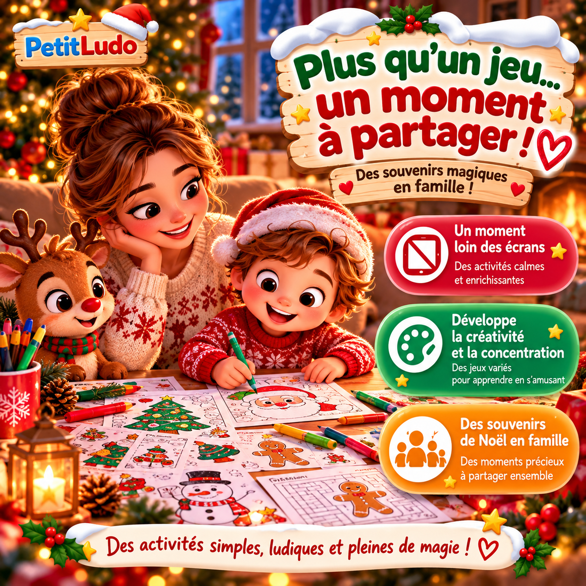 🎄 Méga Pack de Noël Enfants – +100 Activités à Imprimer